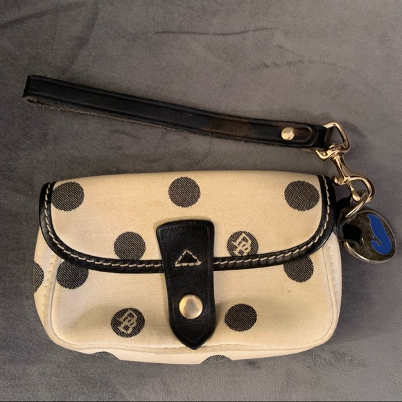 EUC Dooney & Bourke Dot Wristlet- needs cleaning - Picture 1 of 4